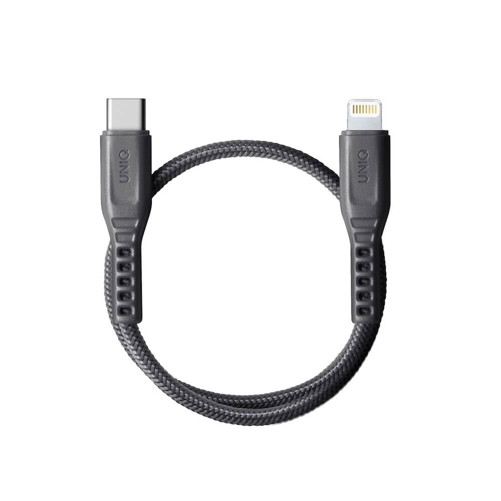 كابل يونيك فليكس USB-C إلى Lightning PD 18 واط (30 سم) (رمادي)