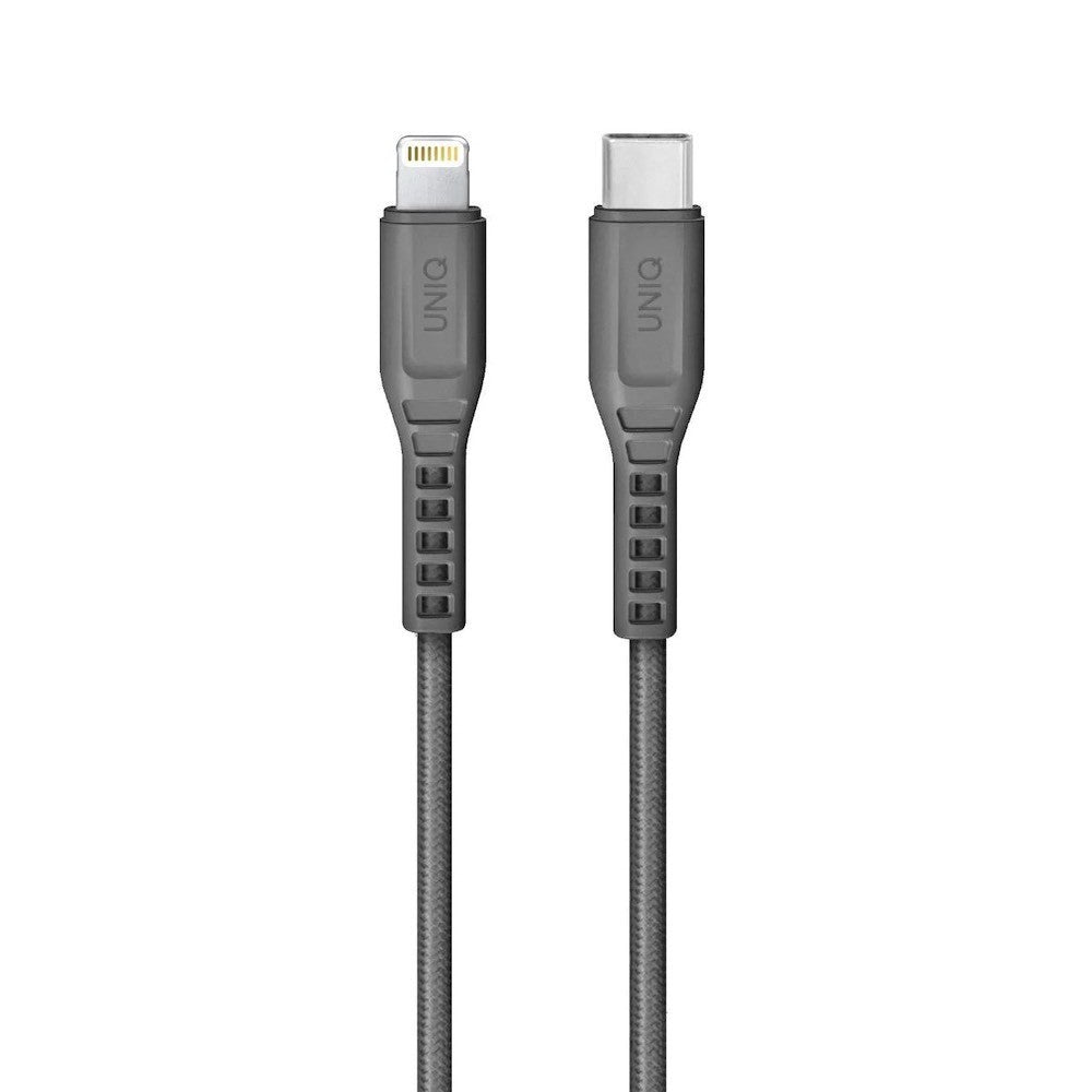 كابل يونيك فليكس USB-C إلى Lightning PD 18 واط (30 سم) (رمادي)