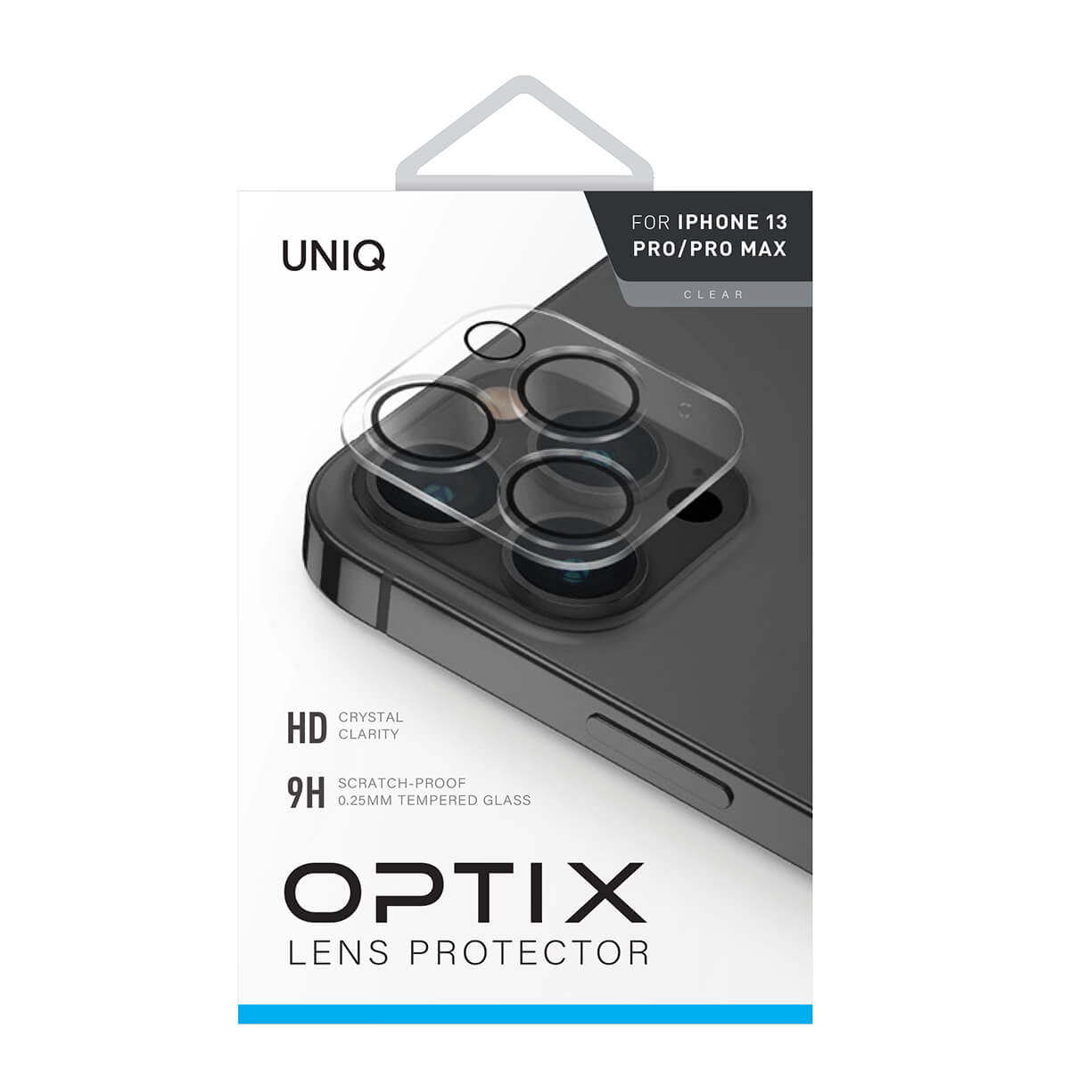 Uniq Optix Camera Tempered Glass Lens Protector for iPhone 13 Pro, iPhone 13 Pro Max (clear)