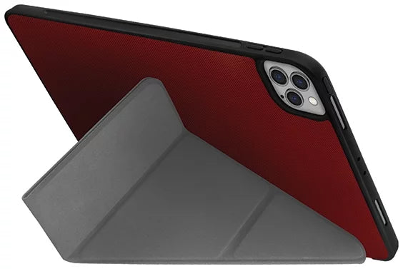 غطاء UNIQ Transforma Rigor iPad Pro مقاس 11 بوصة (2020) أحمر مرجاني (UNIQ-NPDP11(2020)-TRIGRED) 