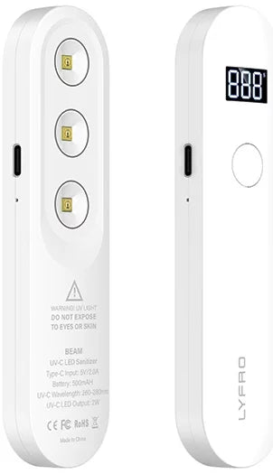 UNIQ LYFRO Pocket-Sized Handheld UVC LED Wand white