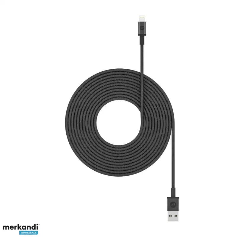 كابل موفي لايتنينج USB A بطول 3 متر باللون الأسود