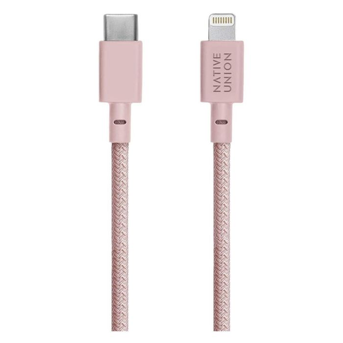 كابل Native Union Belt Cable CL Lightning بطول 1.2 متر، وردي