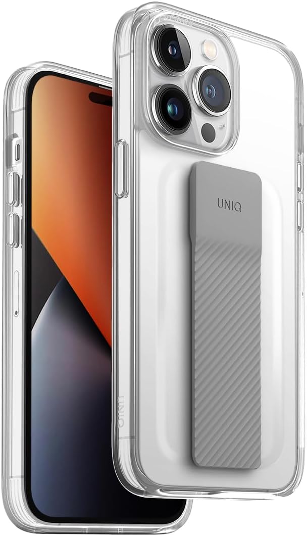 حامل UNIQ الهجين لهاتف iPhone 14 Pro Heldro Mount Series Lucent Clear