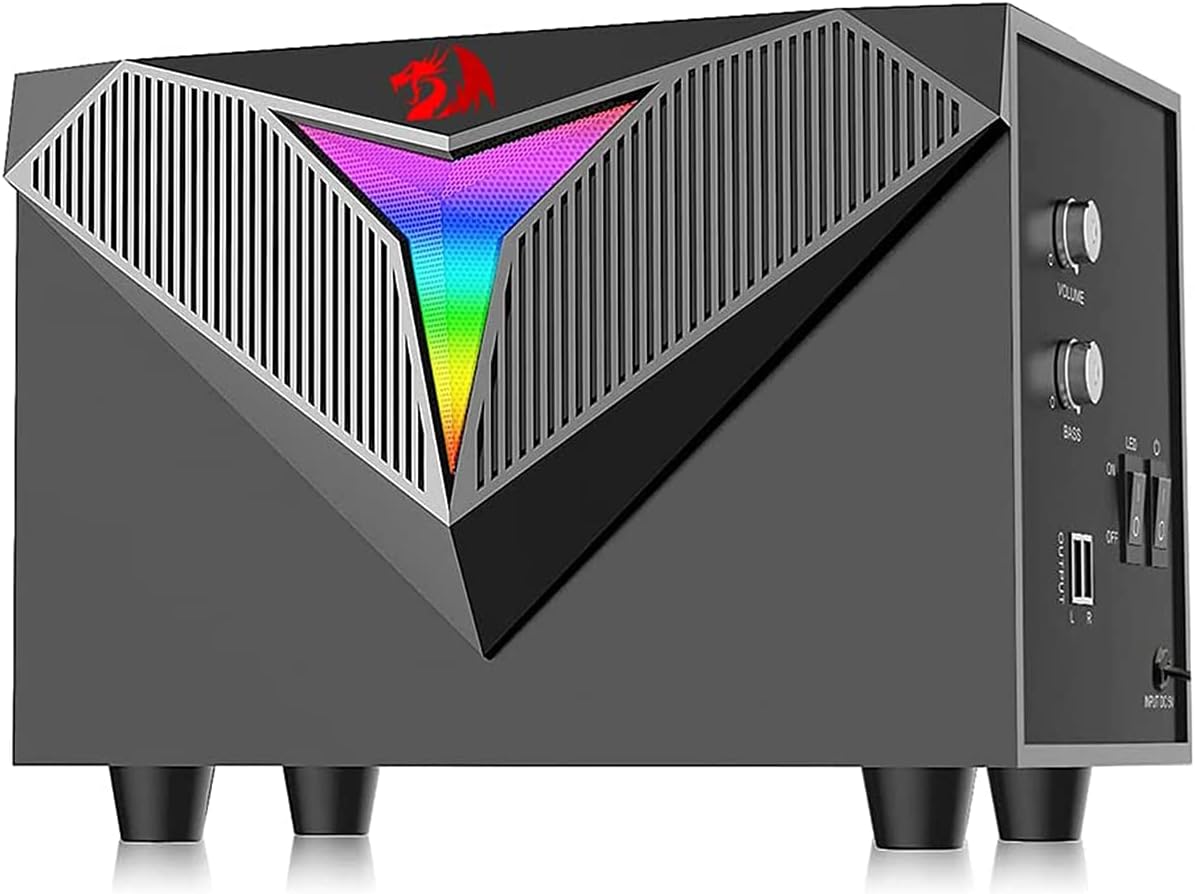 مكبر صوت Redragon GS700 Toccata RGB 2.1 ستيريو للألعاب مع مضخم صوت