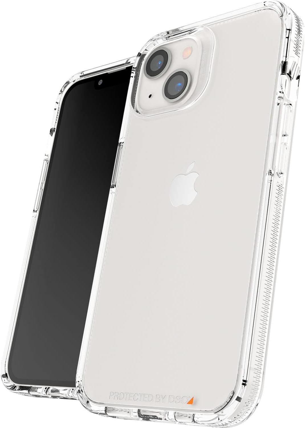 جراب Gear4 ZAGG Crystal Palace الشفاف مع حماية متقدمة من الصدمات [معتمد من D3O]، تصميم نحيف ومتين لهاتف Apple iPhone 13 - شفاف