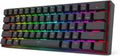 Redragon K617-RGB Fizz 60% Wired RGB Mechanical Gaming Keyboard – Black, Red Switch, 61 Keys