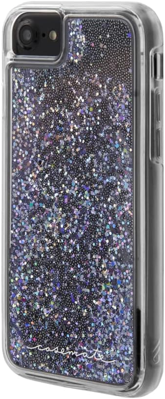 Case-Mate - غطاء iPhone 7 - شلال - بريق سائل متتالي - لجهاز iPhone 7 / 6s / 6 - أسود 