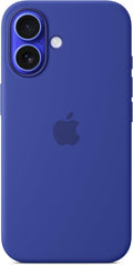 جراب سيليكون لجهاز Apple iPhone 16 مع MS - أزرق داكن 