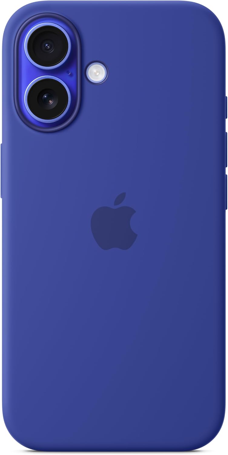 جراب سيليكون لجهاز Apple iPhone 16 مع MS - أزرق داكن 