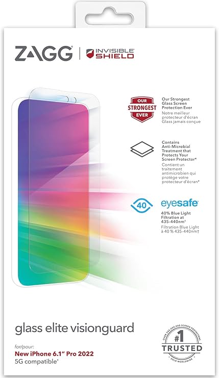 زاج إنفيزيبل شيلد جلاس إيليت فيجن جارد، آيفون 14 برو - زجاج الشاشة 