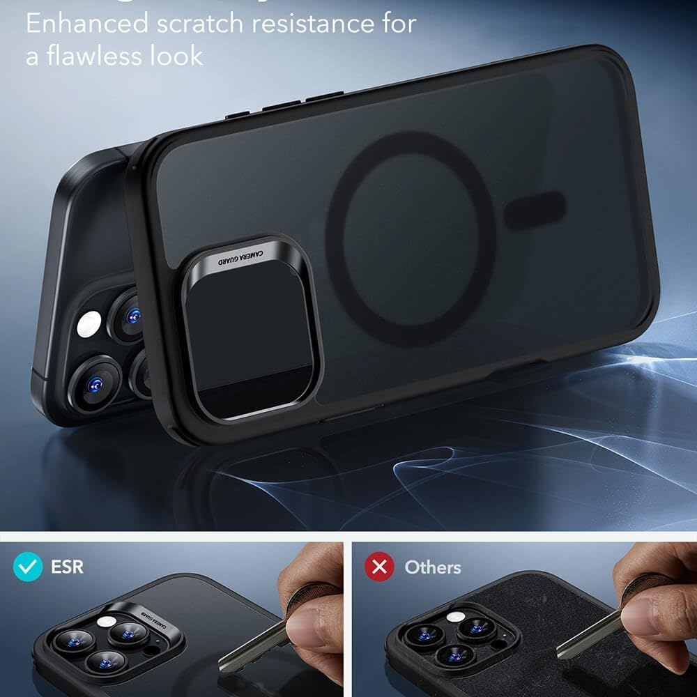 جراب ESR Halolock Classic Hybrid MagSafe لهاتف iPhone 16 Pro بلون أسود غير لامع
