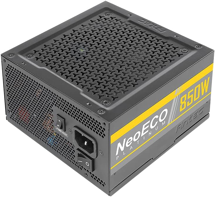 مزود طاقة Antec NeoECO Platinum 850 واط، معياري بالكامل، ATX12V، معتمد من 80 PLUS Platinum