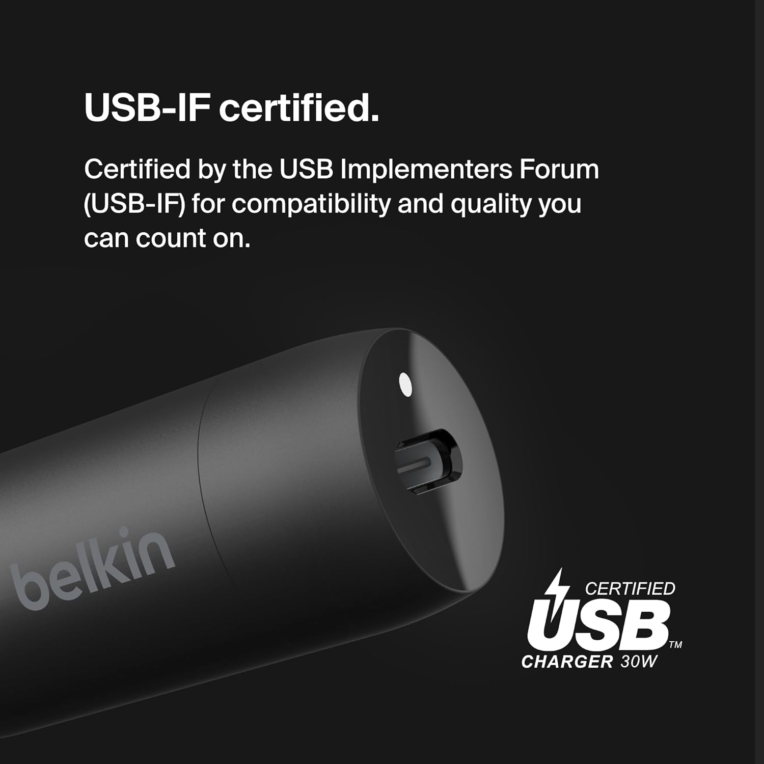 Belkin Boost Charge USB-C Car Charger with USB-C Cable 1M 30W Black