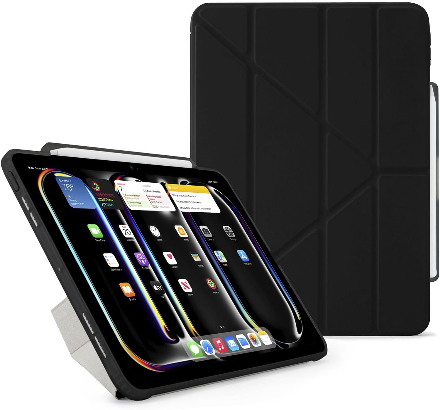 Pipetto iPad Pro13 Origami No3 Pencil Case Black