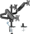Twisted Minds Premium Triple Monitor Aluminum Pole Mounted Gas Spring Monitor Arm with USB Ports