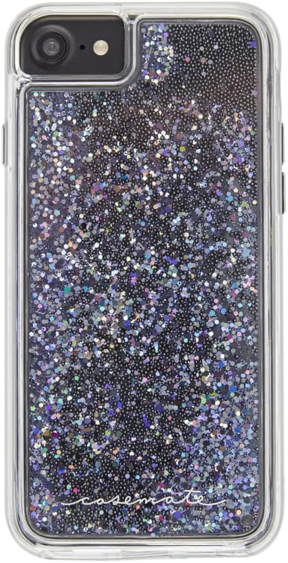 Case-Mate - غطاء iPhone 7 - شلال - بريق سائل متتالي - لجهاز iPhone 7 / 6s / 6 - أسود 