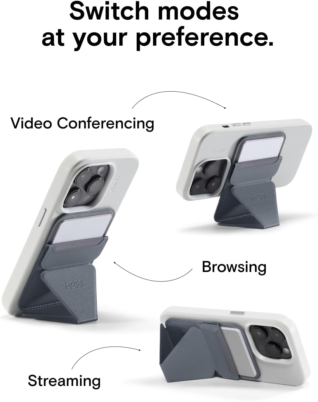 MOFT Snap-On iPhone Stand & Wallet MOVAS™ Dark Gray