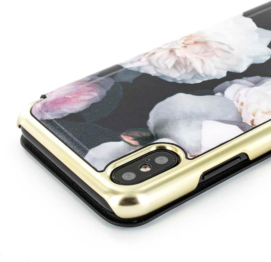 Ted Baker - Mirror Folio Case for iPhone X- NALIBISE - Chelsea Black
