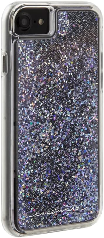 Case-Mate - غطاء iPhone 7 - شلال - بريق سائل متتالي - لجهاز iPhone 7 / 6s / 6 - أسود 