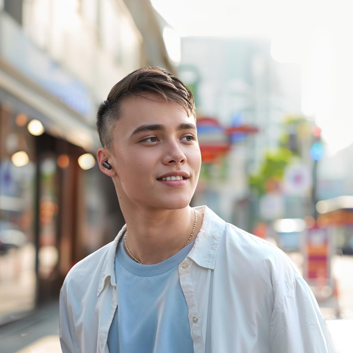 Soundcore by Anker R50i NC Wireless Bluetooth Earphones, Powerful and Smart Noise Cancelling, Powerful Bass, 45 Hours Playtime Black