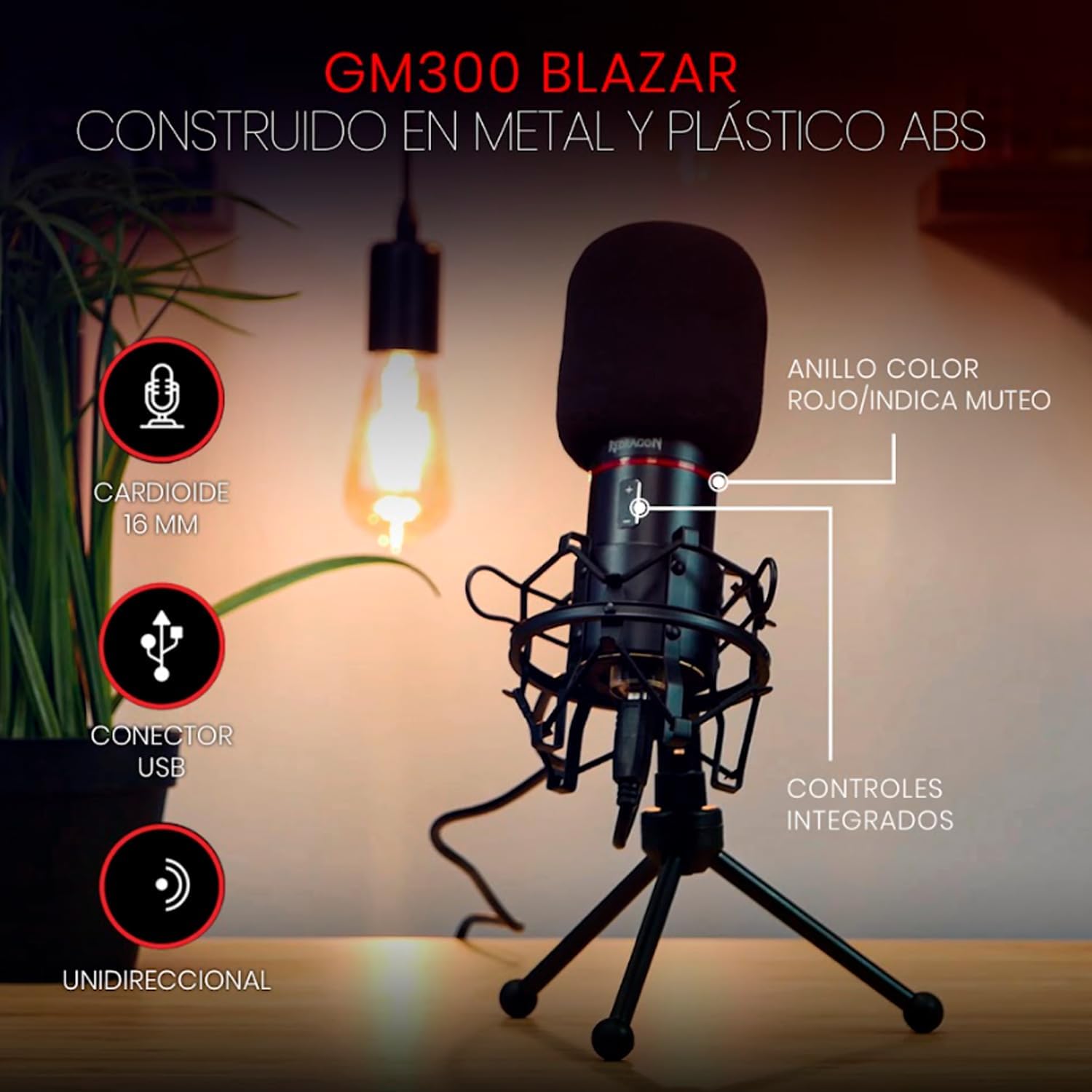 Redragon GM300 Blazar Gaming Stream Microphone