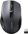 UGREEN MU006 Wireless Ergonomic Mouse – 2.4G, 4000 DPI, 6 Silent Buttons, Adjustable DPI, Long Battery Life – Black