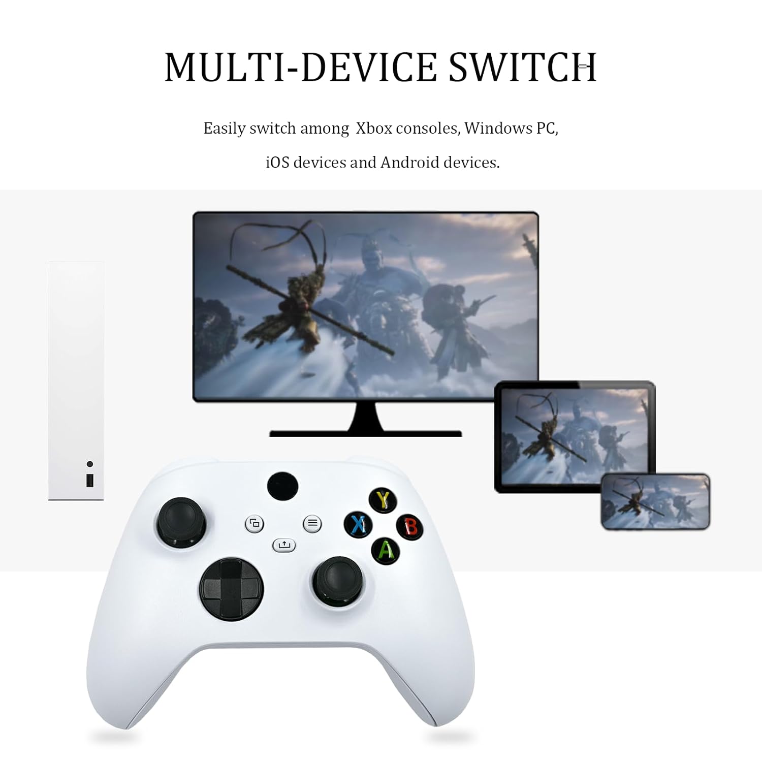 Model 1914 Series S Controller Controller,Compatible With Xbox Series X/S,Xbox One X/S Gaming Gamepad for Xbox Series X/S,3.5mm Headphone Jack,Robot White