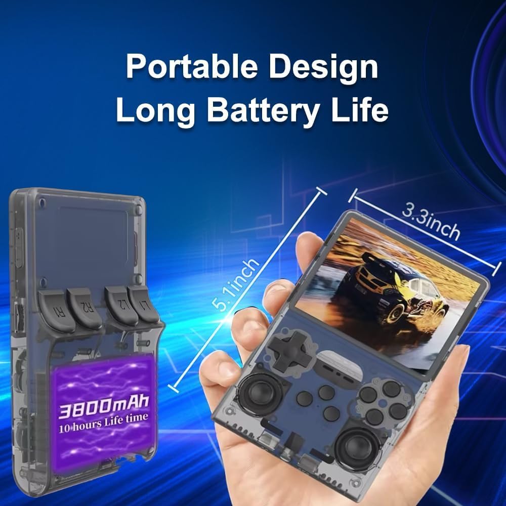 R40s pro - Console portatile per videogiochi con schermo IPS da 3,5, scheda integrata da 256 GB e 30.000 giochi, sistema Open Source Linux, colore: Nero R40s pro - Console portatile per videogiochi con schermo IPS da 3,5, scheda integrata da 256 GB e 30.000 giochi, sistema Open Source Linux, colore: Nero