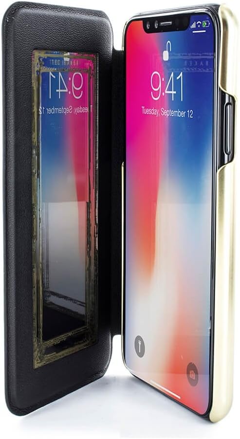 Ted Baker - Mirror Folio Case for iPhone X- NALIBISE - Chelsea Black