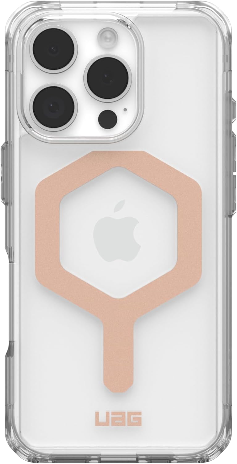 UAG iPhone 16 Pro Case 6.3" Plyo - Rugged Slim Clear Shockproof, Ice/Rose Gold