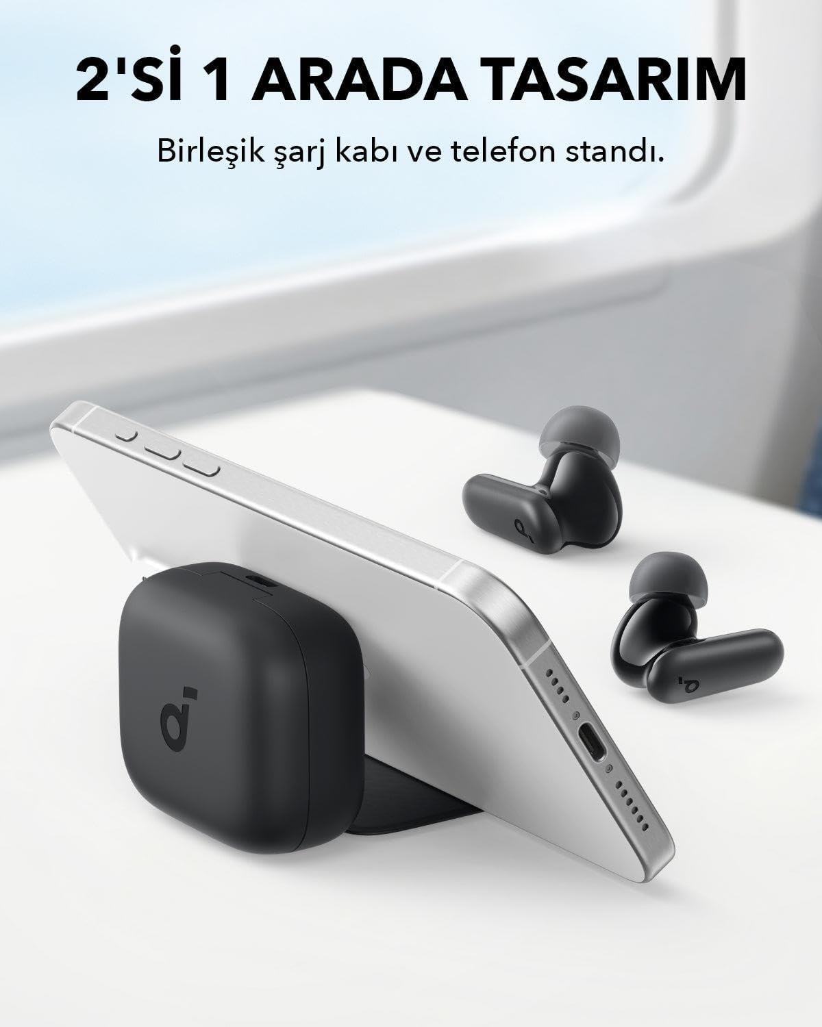 Soundcore by Anker R50i NC Wireless Bluetooth Earphones, Powerful and Smart Noise Cancelling, Powerful Bass, 45 Hours Playtime Black