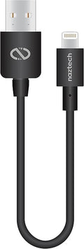Naztech USB to MFi Lightning Rounded Cable | 6" | Black