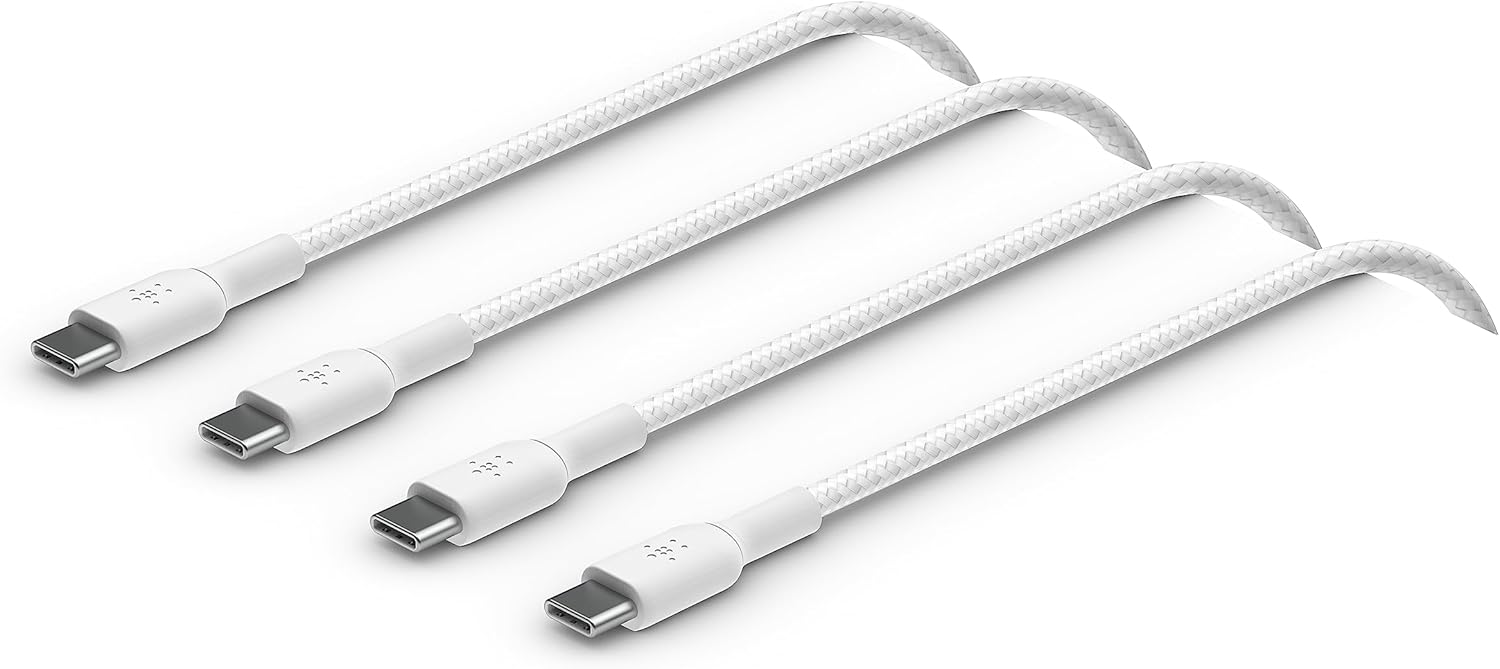 Belkin Boost Charge Braided USB-C to USB-C Cable 1M White