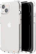 جراب Gear4 ZAGG Crystal Palace الشفاف مع حماية متقدمة من الصدمات [معتمد من D3O]، تصميم نحيف ومتين لهاتف Apple iPhone 13 - شفاف