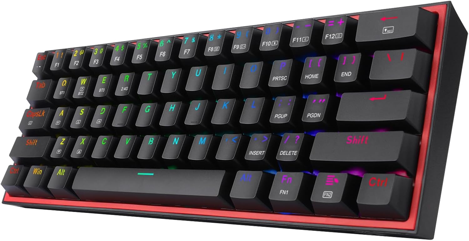 لوحة مفاتيح الألعاب الميكانيكية Redragon Fizz Pro K616-RGB 60% RGB - أسود