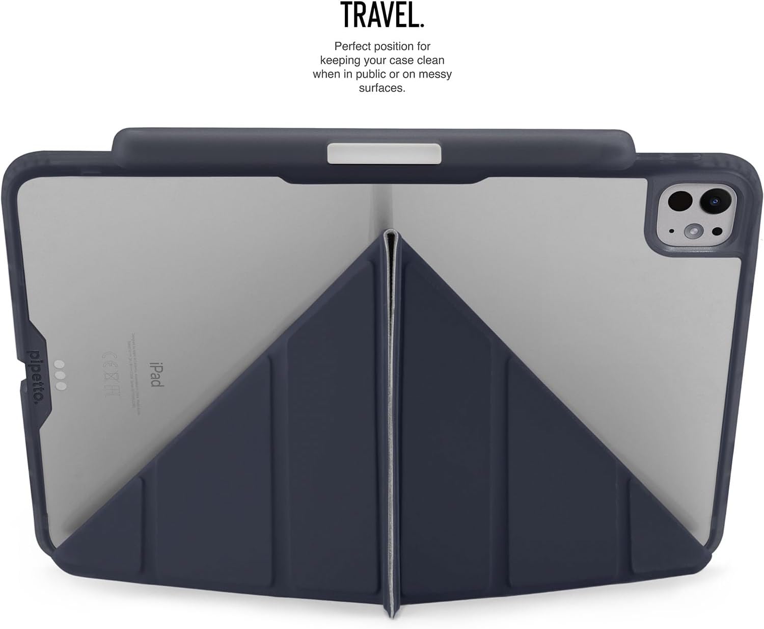Pipetto iPad Pro 13 Origami No3Pencil Case Dk Blue