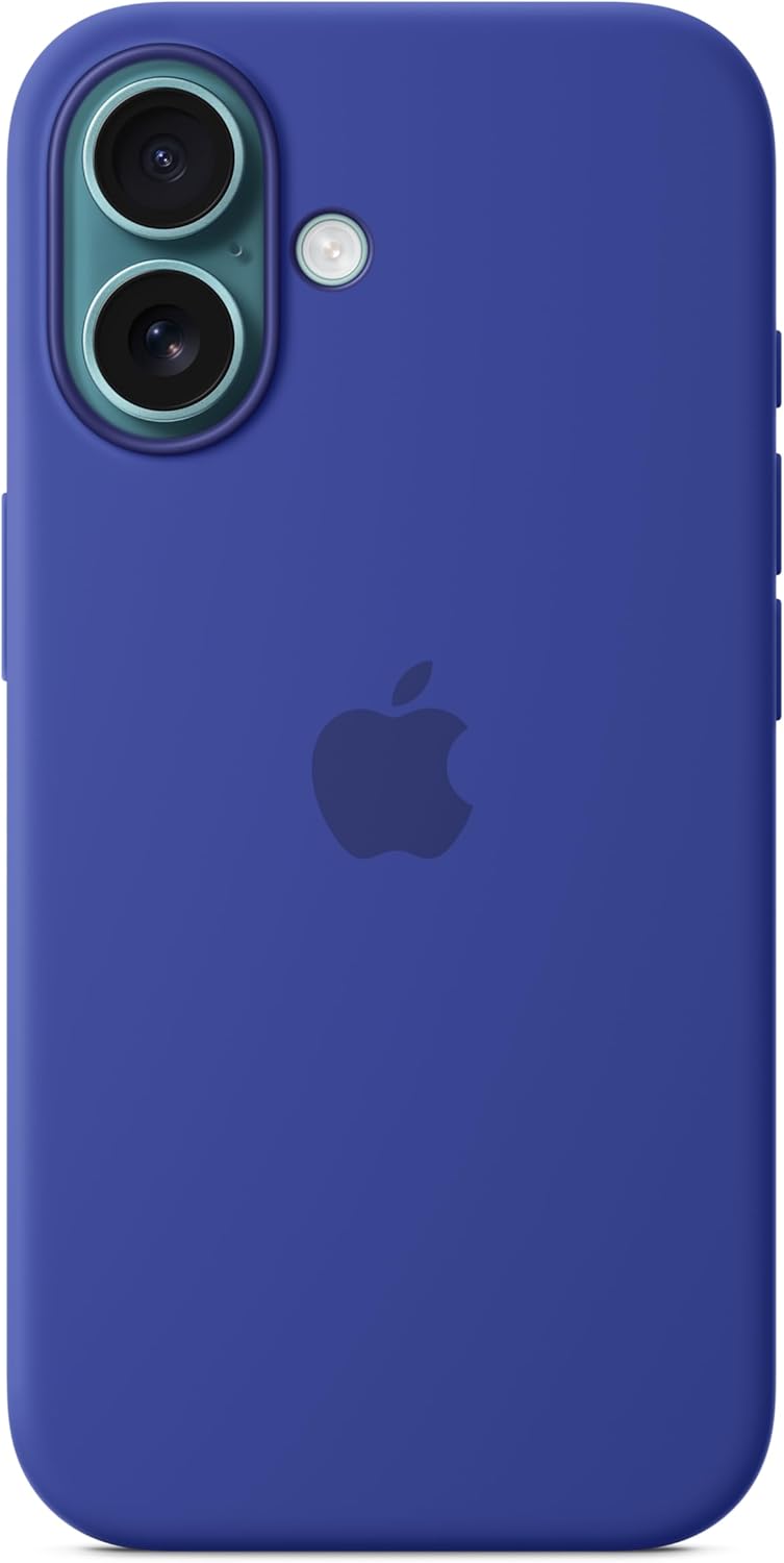 جراب سيليكون لجهاز Apple iPhone 16 مع MS - أزرق داكن 