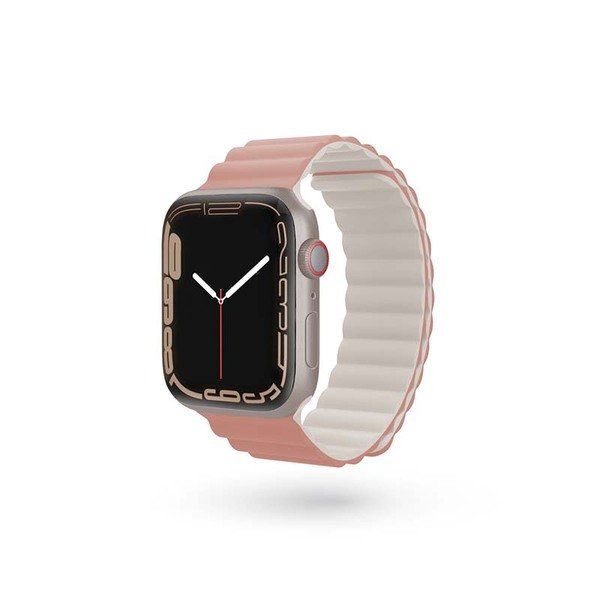 حزام ساعة EPICO مغناطيسي لساعة Apple Watch مقاس 42/44/45/49 مم - وردي/رمادي