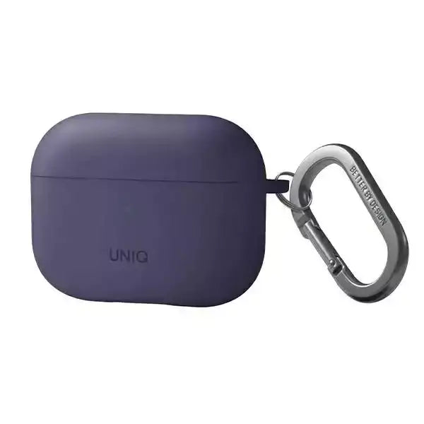UNIQ etui Nexo AirPods Pro 2 gen + خطافات للأذن من السيليكون باللون الأرجواني/التين الأرجواني