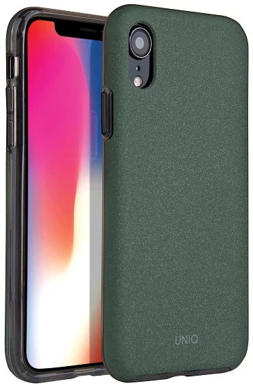 UNIQ Lithos phone case for iPhone Xr olive