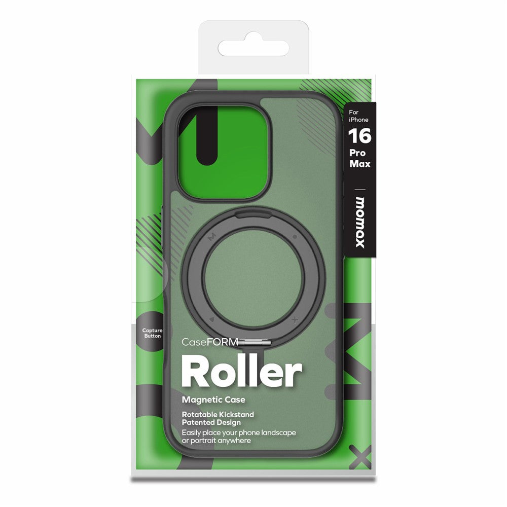 Momax iPhone 16 Pro Max Roller Magsafe Case-Black