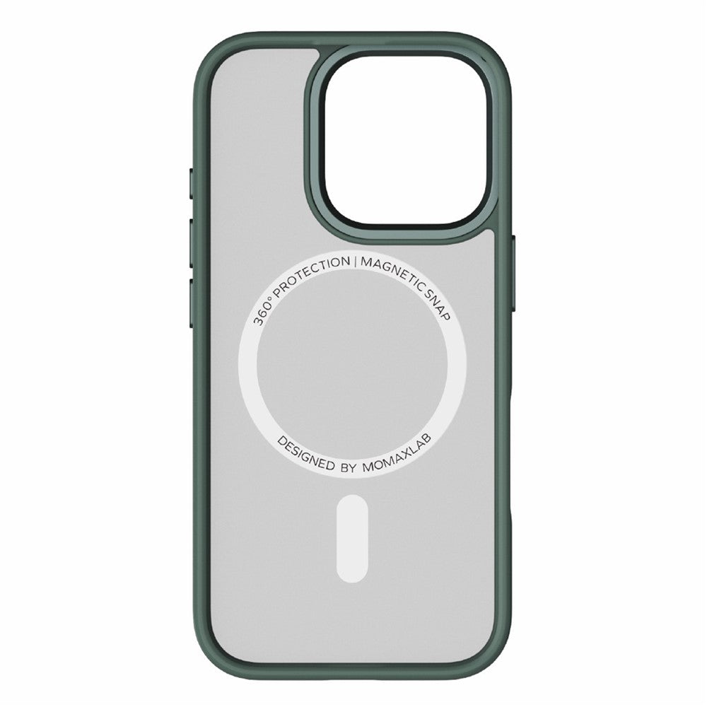جراب MOMAX CPAP24 لهاتف iPhone 16 Pro Max متوافق مع MagSafe TPU+PC Matte Phone Cover - أخضر
