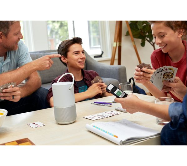 BOSE Portable Wireless Multi-room Home Smart Speaker with Google Assistant & Amazon Alexa - Silver