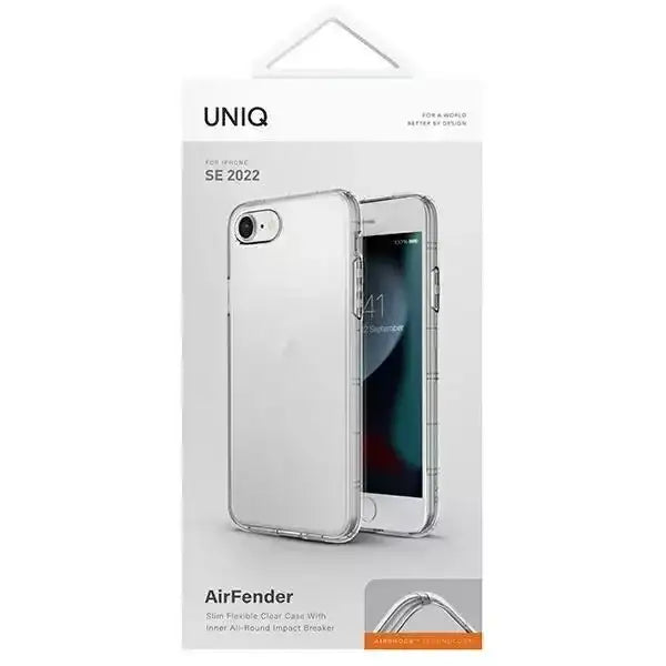 جراب Uniq Air Fender Nude (شفاف) لهاتف iPhone SE 3 (2022)/8/7 (4.7 بوصة) 