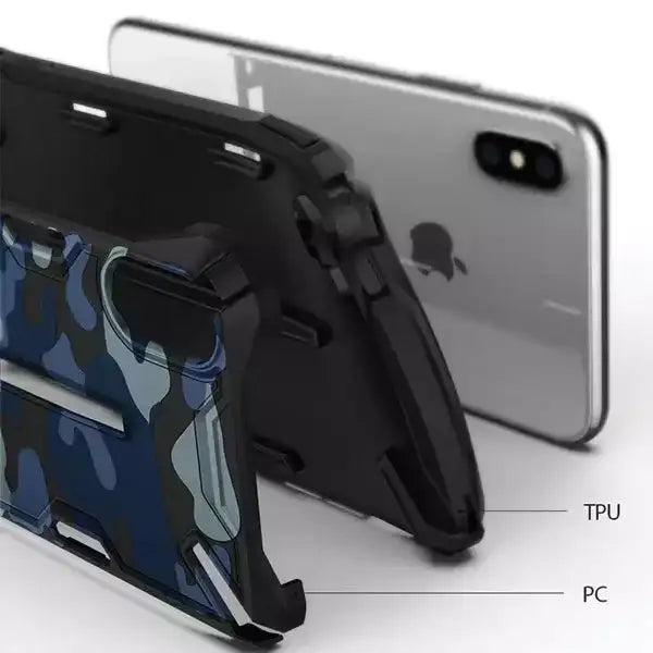 Phone case Ringke Dual X for iPhone Xs Max blue camo /camo bl