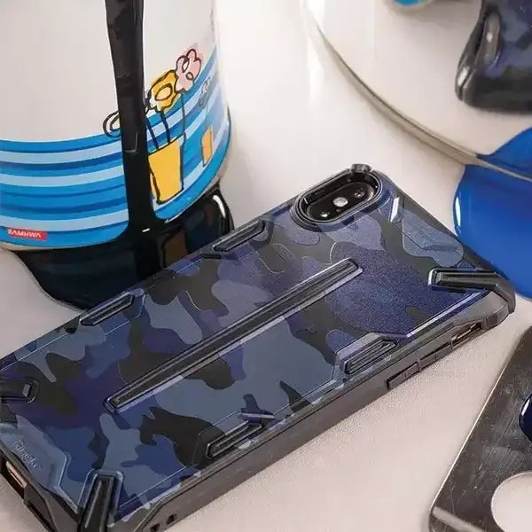 Phone case Ringke Dual X for iPhone Xs Max blue camo /camo bl
