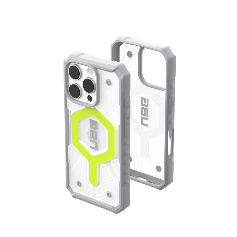 UAG iPhone 16 Pro Case 6.3" Pathfinder Clear - Rugged Shockproof, Active Neon