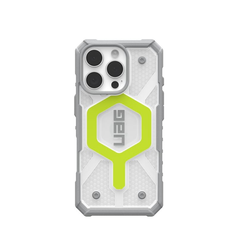 UAG iPhone 16 Pro Case 6.3" Pathfinder Clear - Rugged Shockproof, Active Neon