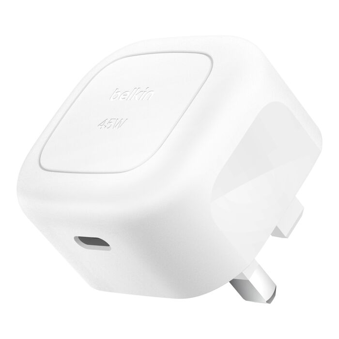Belkin Compact Wall Charger 45W, USB-C Power White